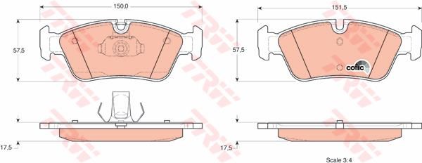 PASTIGLIE FRENI ANTERIORE BMW E46