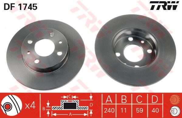 DISCHI FRENO ANTERIORE PUNTO - DEDR145-155