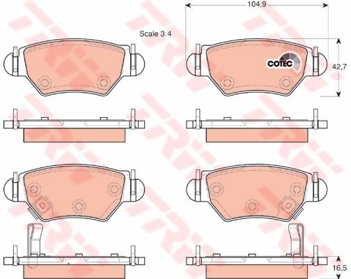 PASTIGLIE FRENI POSTERIORE OPEL   ASTRA ZAFIRA