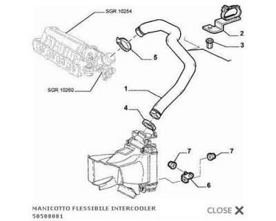 Manicotto intercooler alfa romeo 147 - 156