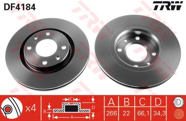 DISCHI FRENO ANT PEUGEOT 206-202-208-307-RANCH